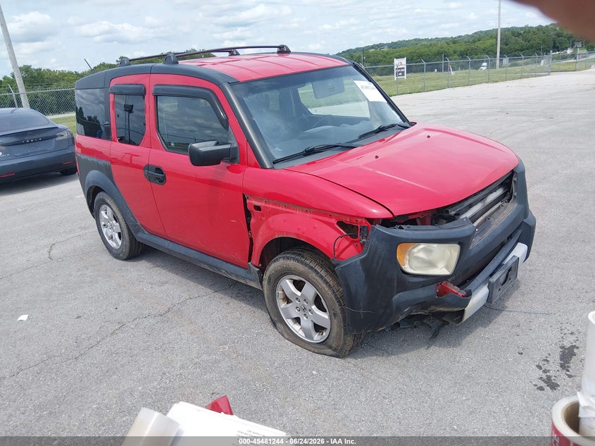 2005 Honda Element VIN 5J6YH28675L034520 IAAI salvage auction — NORMAL WEAR, Clear (Missouri), sold $1,025 on 2026-07-09 (photo 1)