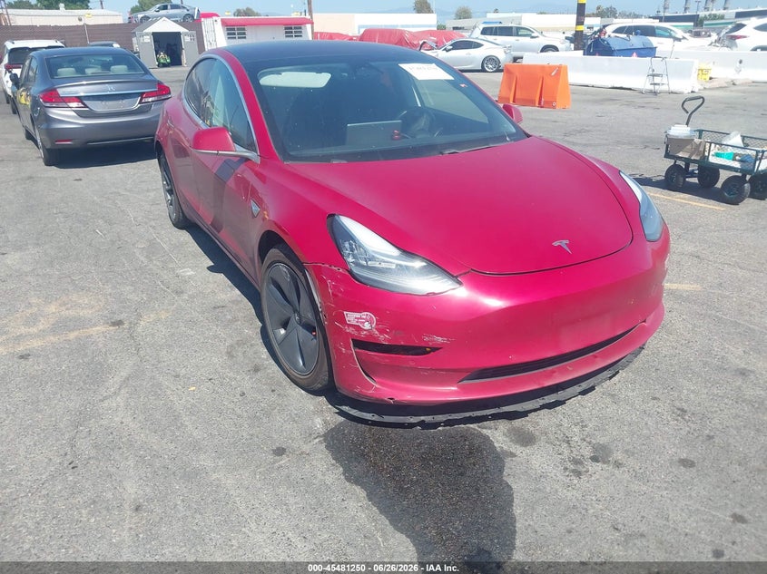 2018 Tesla Model 3 VIN 5YJ3E1EA1JF016796 IAAI salvage auction — RIGHT FRONT, Salvage (California), sold $6,950 on 2026-07-13 (photo 1)
