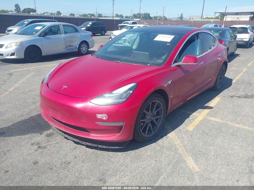 2018 Tesla Model 3 VIN 5YJ3E1EA1JF016796 IAAI salvage auction — RIGHT FRONT, Salvage (California), sold $6,950 on 2026-07-13 (photo 2)
