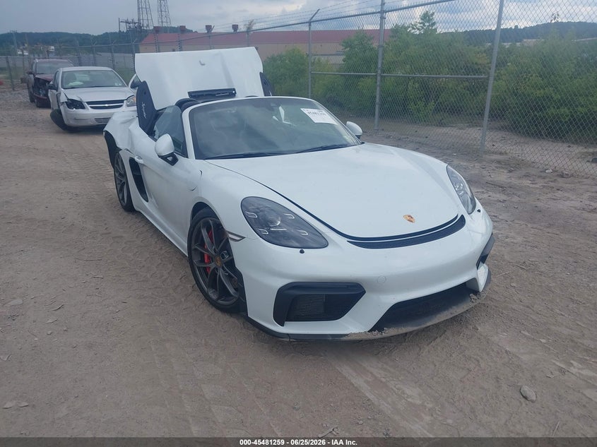2021 Porsche 718 spyder VIN WP0CC2A8XMS240333 IAAI salvage auction — REAR END, Salvage (Pennsylvania), sold $32,000 on 2026-07-30 (photo 1)