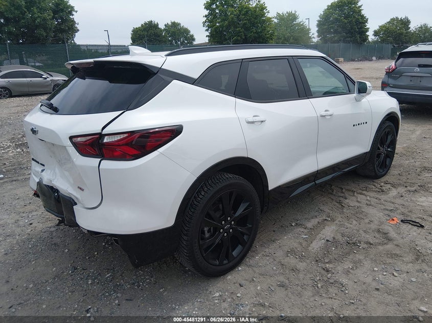 2020 Chevrolet Blazer VIN 3GNKBKRS4LS551135 IAAI salvage auction — REAR END, Salvage (Pennsylvania), sold $7,200 on 2026-07-24 (photo 4)