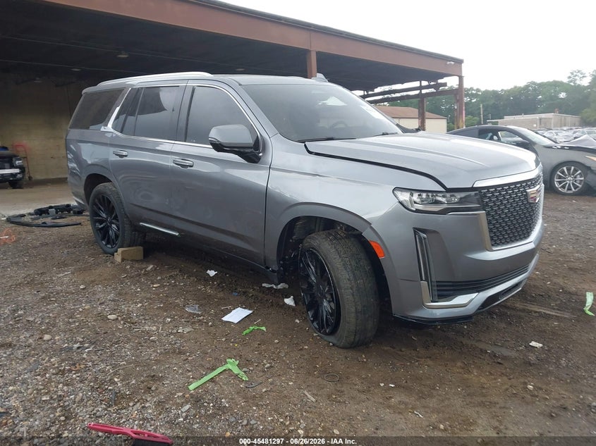 2021 Cadillac Escalade VIN 1GYS4AKL7MR311527 IAAI salvage auction — FRONT END, Salvage Title, sold $18,800 on 2026-10-01 (photo 1)