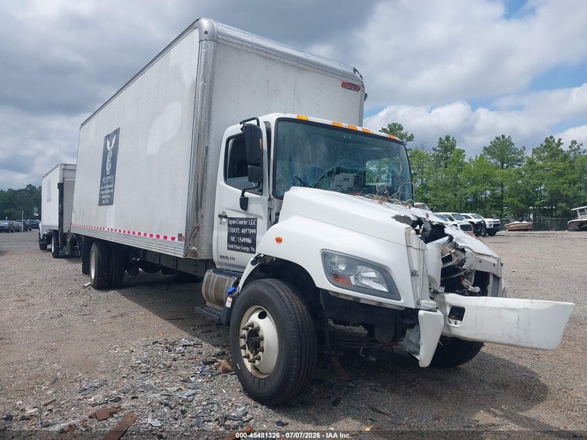 2018 Hino 258/268 VIN 5PVNJ8JV9J4S68566 IAAI salvage auction — FRONT END, Salvage (Virginia), sold $1,775 on 2026-07-22 (photo 1)