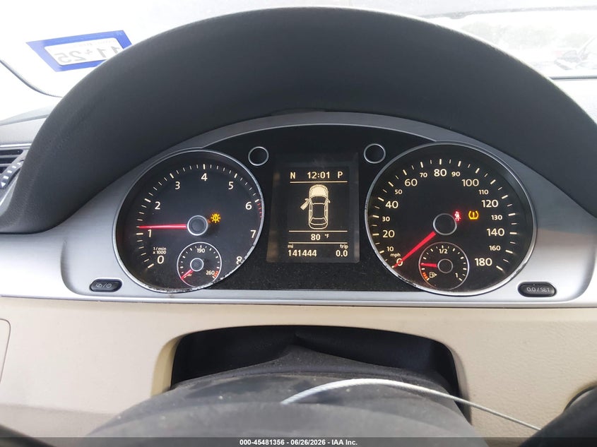 2013 Volkswagen Passat cc VIN WVWBN7AN9DE564087 IAAI salvage auction — LEFT REAR, Salvage (Texas), sold $700 on 2026-07-21 (photo 7)