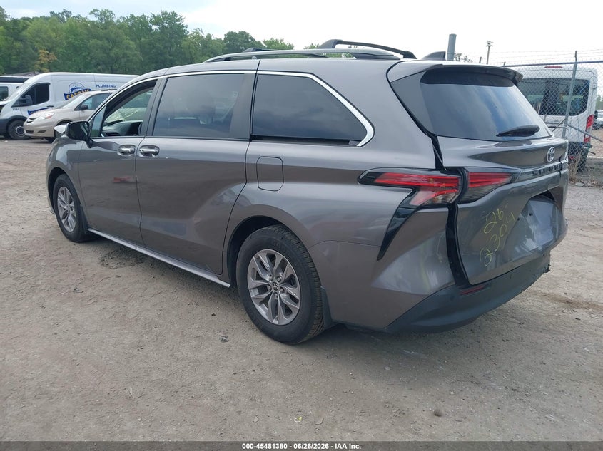 2022 Toyota Sienna VIN 5TDYRKEC3NS123027 IAAI salvage auction — FRONT & REAR, Salvage - Greater Than 75% (Maryland), sold $10,600 on 2026-07-28 (photo 3)