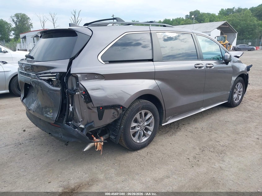 2022 Toyota Sienna VIN 5TDYRKEC3NS123027 IAAI salvage auction — FRONT & REAR, Salvage - Greater Than 75% (Maryland), sold $10,600 on 2026-07-28 (photo 4)