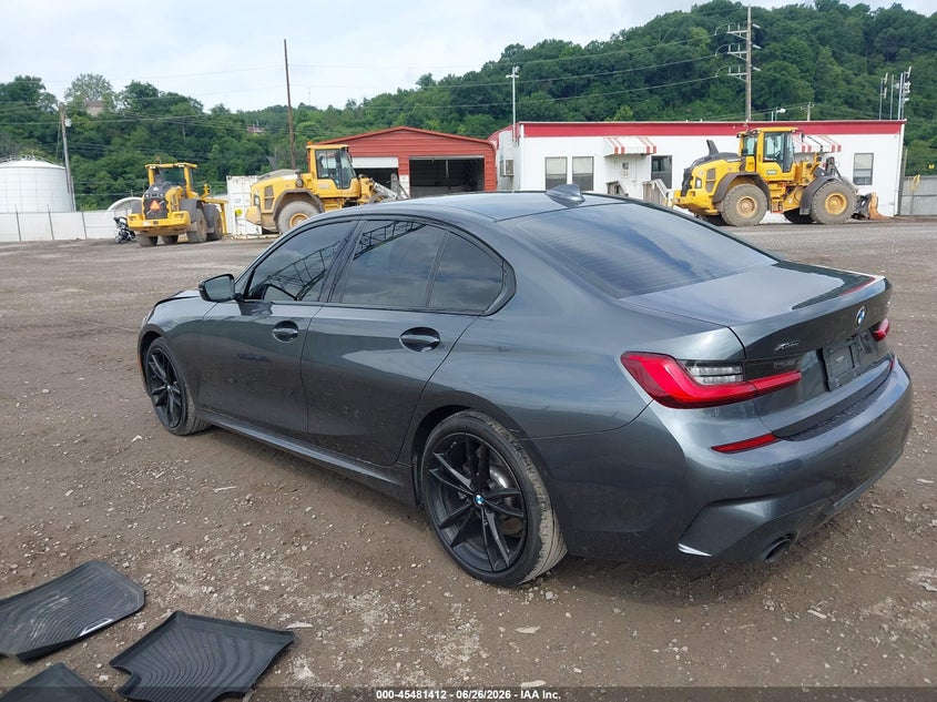 2021 BMW 3er VIN 3MW5R7J05M8B72262 IAAI salvage auction — RIGHT FRONT, Wait Title, sold $11,200 on 2026-09-01 (photo 3)