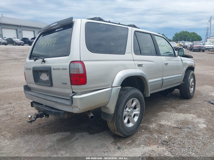 2000 Toyota 4runner VIN JT3HN87R9Y9042718 IAAI salvage auction — FRONT END, Clear (Indiana), sold $350 on 2026-07-29 (photo 4)
