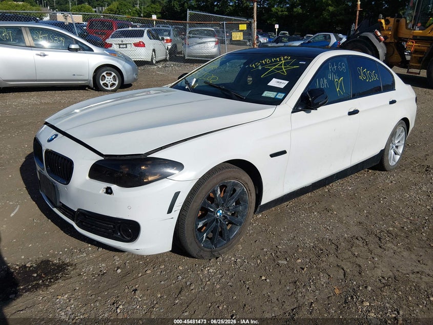 2016 BMW 5er VIN WBA5B3C51GG259443 IAAI salvage auction — RIGHT SIDE, Salvage Title, sold $25 on 2026-07-28 (photo 2)