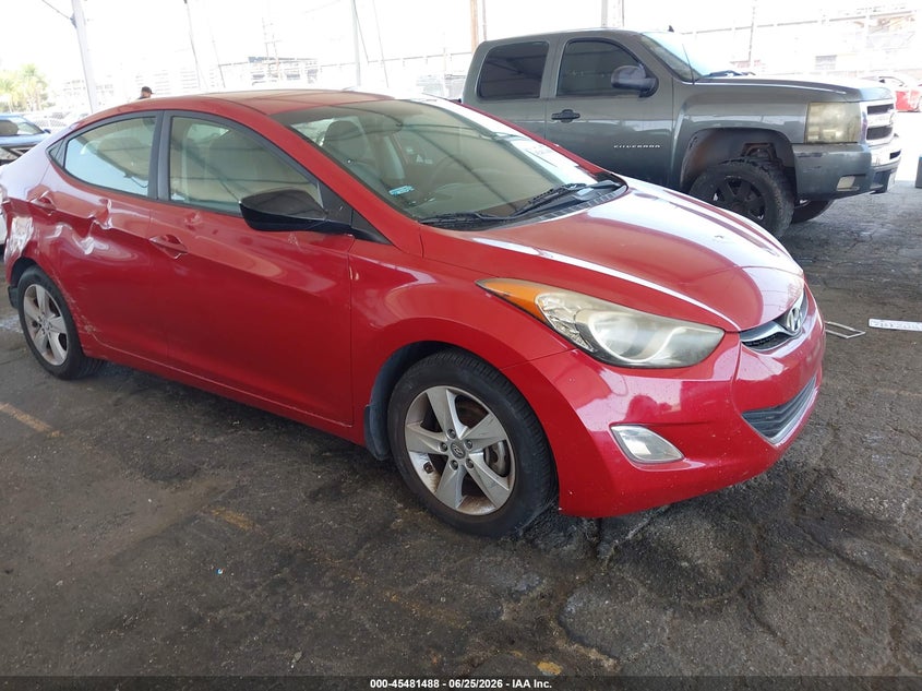 2013 Hyundai Elantra VIN KMHDH4AEXDU945253 IAAI salvage auction — REAR END, Salvage (California), sold $900 on 2026-07-28 (photo 1)