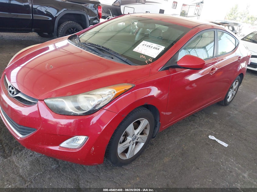 2013 Hyundai Elantra VIN KMHDH4AEXDU945253 IAAI salvage auction — REAR END, Salvage (California), sold $900 on 2026-07-28 (photo 2)