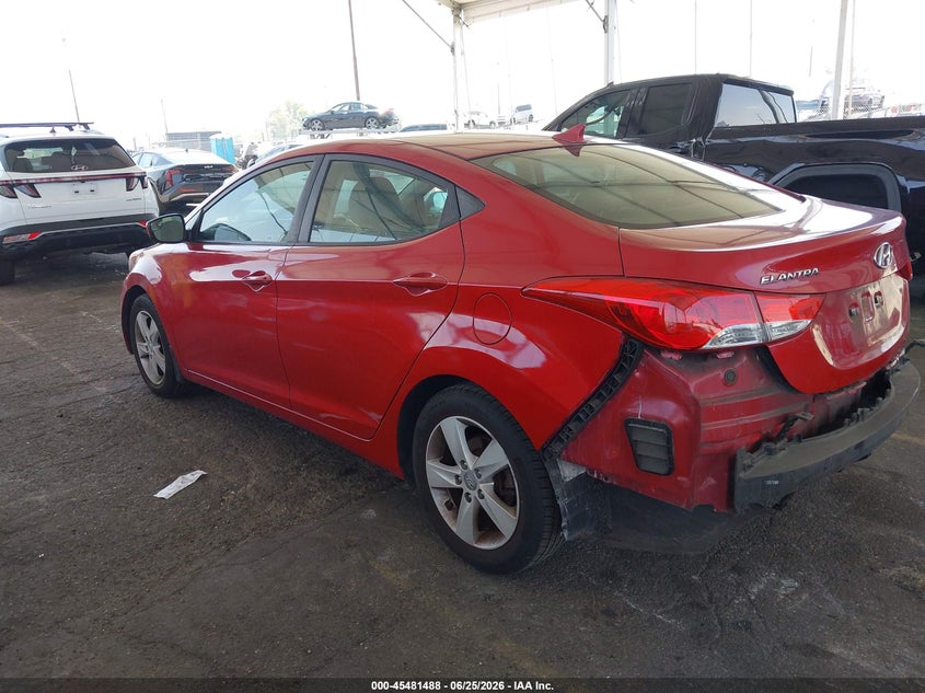 2013 Hyundai Elantra VIN KMHDH4AEXDU945253 IAAI salvage auction — REAR END, Salvage (California), sold $900 on 2026-07-28 (photo 3)