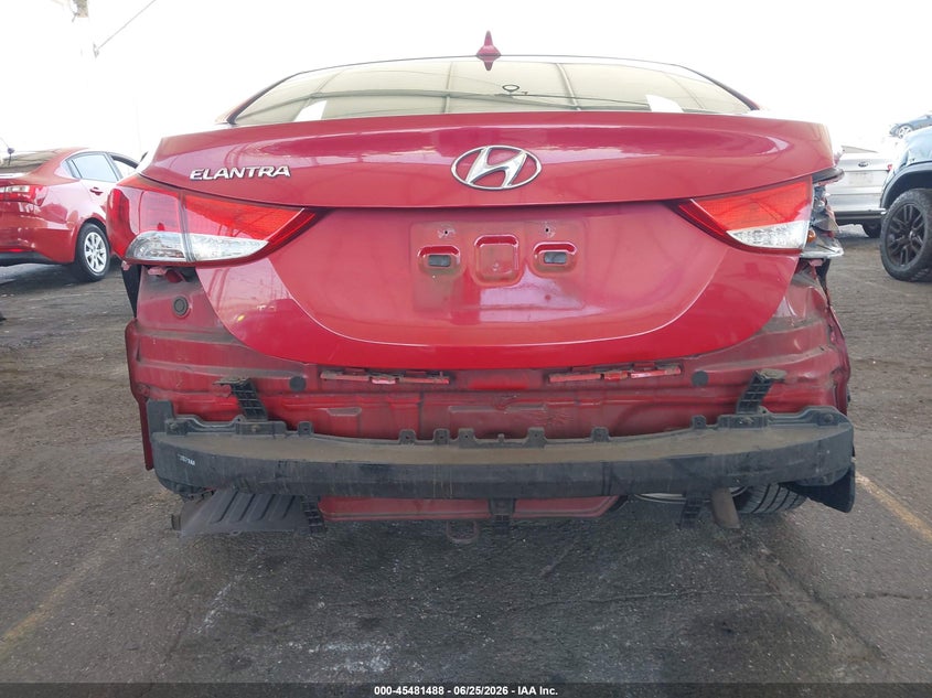 2013 Hyundai Elantra VIN KMHDH4AEXDU945253 IAAI salvage auction — REAR END, Salvage (California), sold $900 on 2026-07-28 (photo 6)