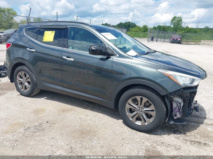 2013 Hyundai Santa fe VIN 5XYZU3LB9DG119594 IAAI salvage auction — FRONT & REAR, Salvage Title, sold $925 on 2026-07-15 (photo 1)
