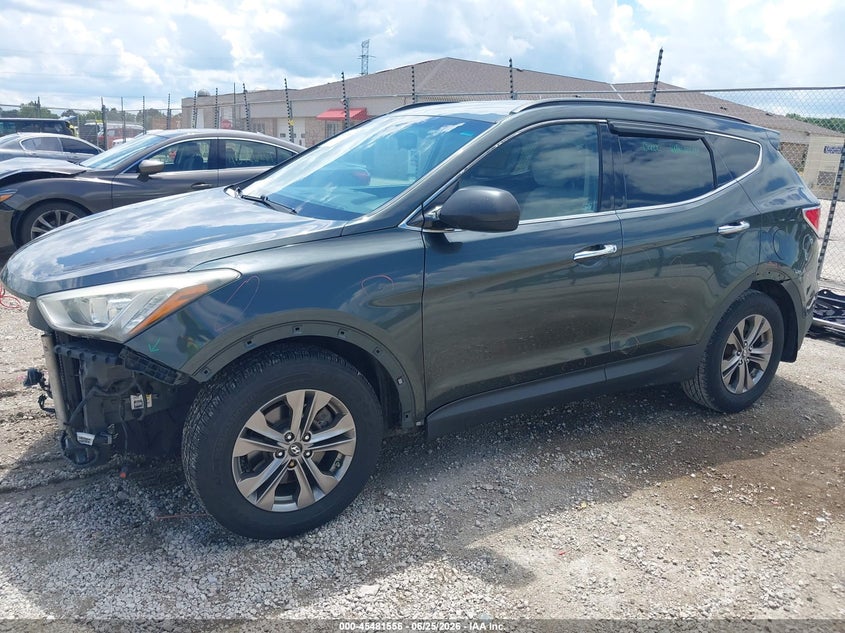 2013 Hyundai Santa fe VIN 5XYZU3LB9DG119594 IAAI salvage auction — FRONT & REAR, Salvage Title, sold $925 on 2026-07-15 (photo 2)