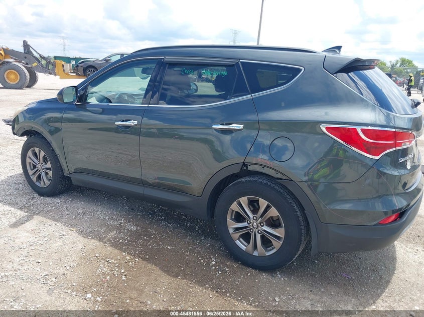 2013 Hyundai Santa fe VIN 5XYZU3LB9DG119594 IAAI salvage auction — FRONT & REAR, Salvage Title, sold $925 on 2026-07-15 (photo 3)