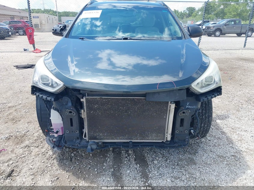 2013 Hyundai Santa fe VIN 5XYZU3LB9DG119594 IAAI salvage auction — FRONT & REAR, Salvage Title, sold $925 on 2026-07-15 (photo 6)