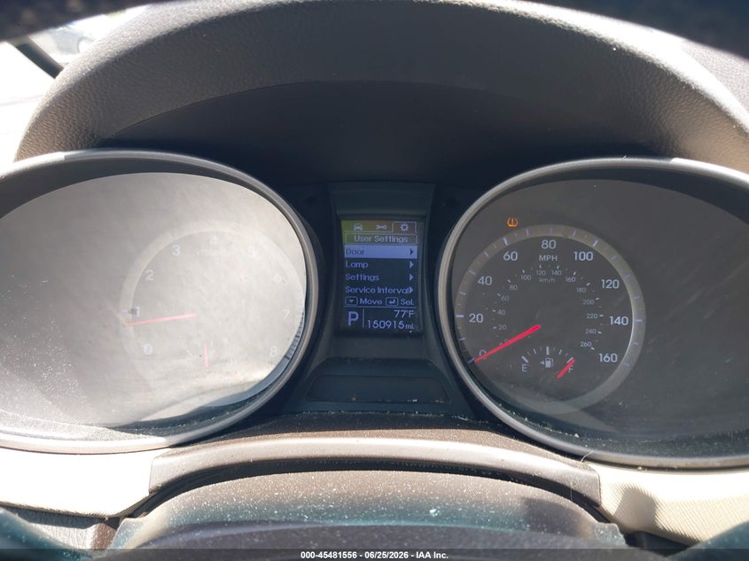 2013 Hyundai Santa fe VIN 5XYZU3LB9DG119594 IAAI salvage auction — FRONT & REAR, Salvage Title, sold $925 on 2026-07-15 (photo 7)