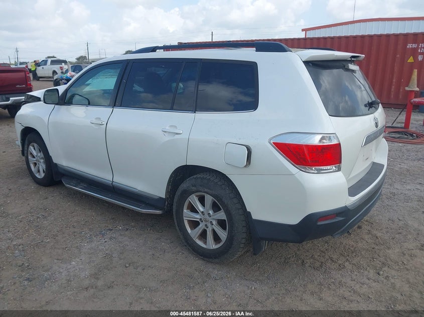 2013 Toyota Highlander VIN 5TDZK3EH8DS125980 IAAI salvage auction — FRONT END, Salvage (Texas), sold $25 on 2026-07-29 (photo 3)