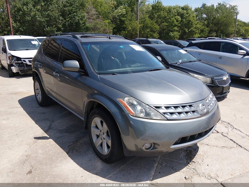 2007 Nissan Murano VIN JN8AZ08T57W501776 IAAI salvage auction — NORMAL WEAR, Original (Texas), sold $600 on 2026-07-13 (photo 1)