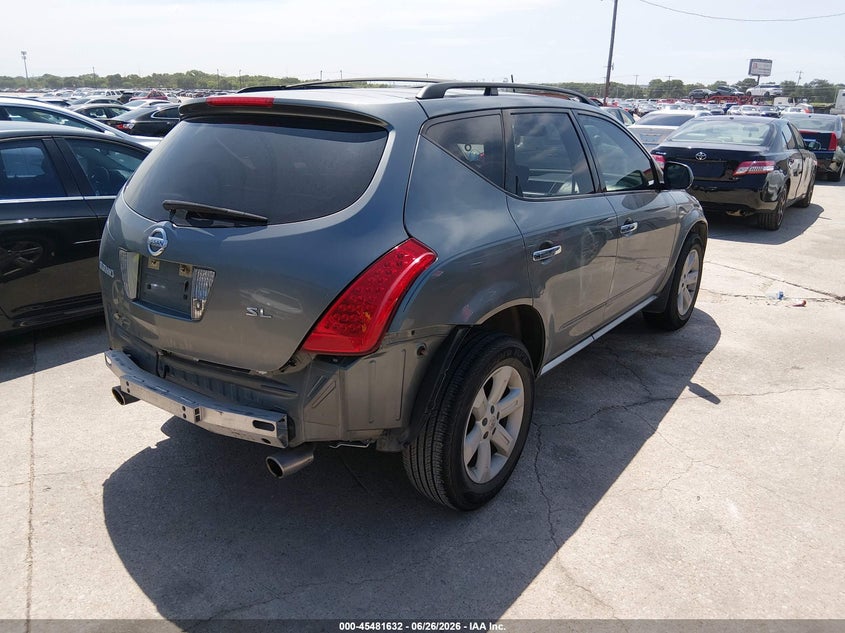 2007 Nissan Murano VIN JN8AZ08T57W501776 IAAI salvage auction — NORMAL WEAR, Original (Texas), sold $600 on 2026-07-13 (photo 4)
