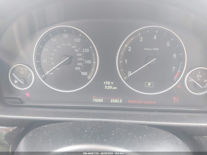 2014 BMW 5er VIN WBA5A7C5XED617132 IAAI salvage auction — LEFT SIDE, Salvage Title, sold $2,625 on 2026-08-05 (photo 7)