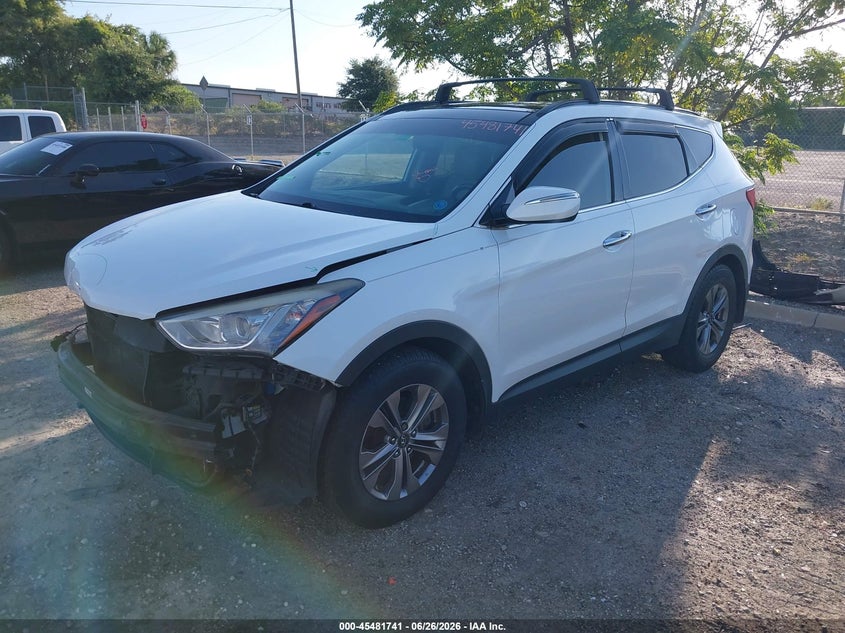 2016 Hyundai Santa fe VIN 5XYZU3LB0GG335113 IAAI salvage auction — FRONT END, Salvage Title, sold $2,400 on 2026-07-16 (photo 2)
