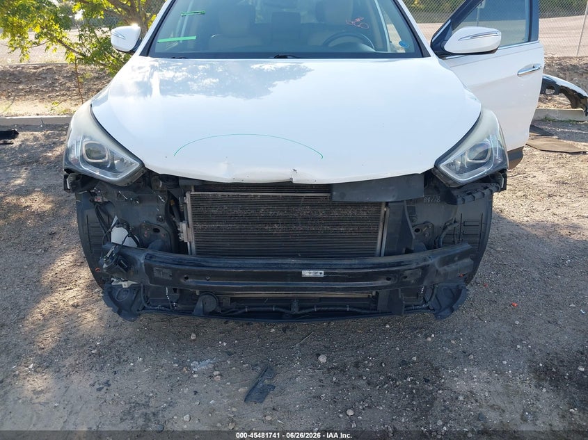 2016 Hyundai Santa fe VIN 5XYZU3LB0GG335113 IAAI salvage auction — FRONT END, Salvage Title, sold $2,400 on 2026-07-16 (photo 6)
