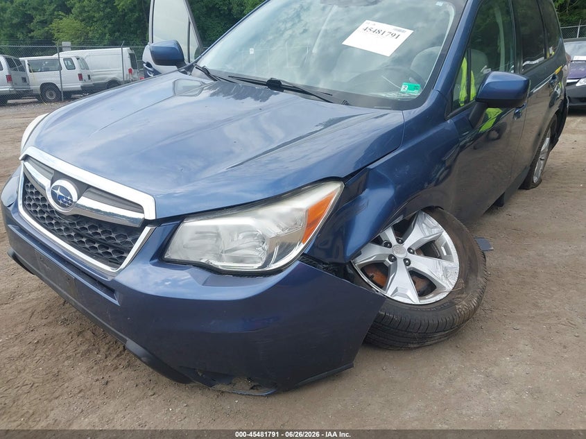 2014 Subaru Forester VIN JF2SJADC6EH445160 IAAI salvage auction — LEFT FRONT, Salvage - Greater Than 75% (Maryland), sold $125 on 2026-07-28 (photo 6)