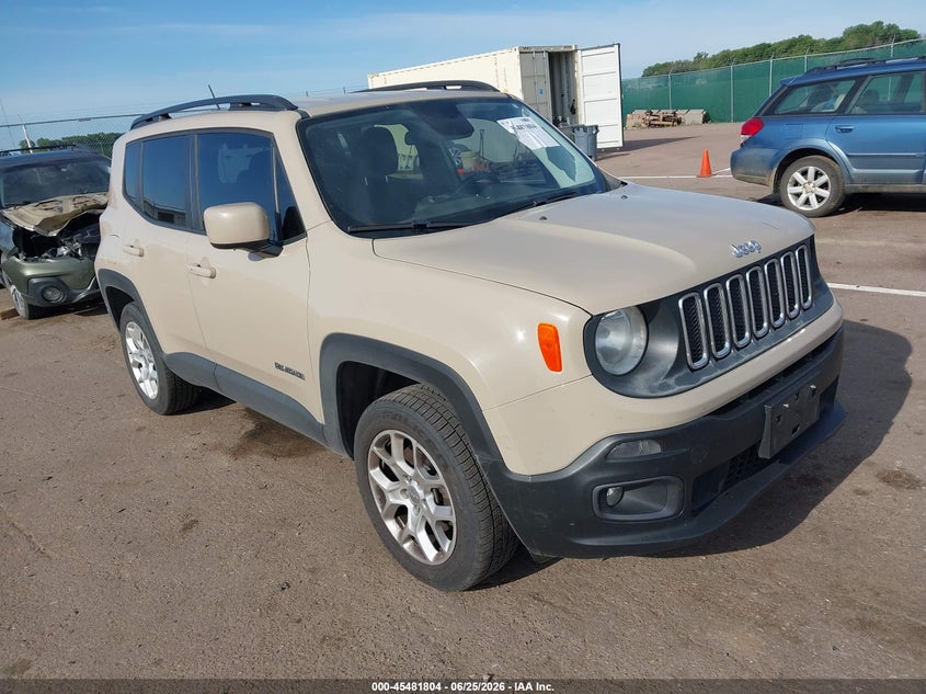 2016 Jeep Renegade VIN ZACCJBBT5GPD07844 IAAI salvage auction — LEFT REAR, Salvage Title, sold $2,175 on 2026-08-04 (photo 1)
