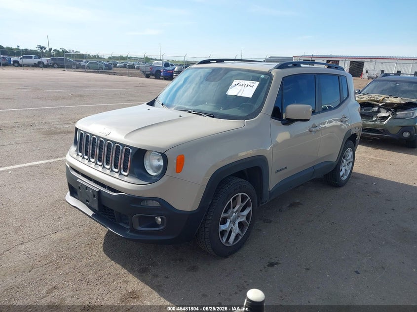 2016 Jeep Renegade VIN ZACCJBBT5GPD07844 IAAI salvage auction — LEFT REAR, Salvage Title, sold $2,175 on 2026-08-04 (photo 2)