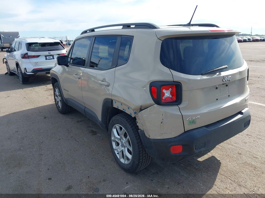 2016 Jeep Renegade VIN ZACCJBBT5GPD07844 IAAI salvage auction — LEFT REAR, Salvage Title, sold $2,175 on 2026-08-04 (photo 3)