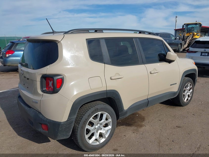 2016 Jeep Renegade VIN ZACCJBBT5GPD07844 IAAI salvage auction — LEFT REAR, Salvage Title, sold $2,175 on 2026-08-04 (photo 4)