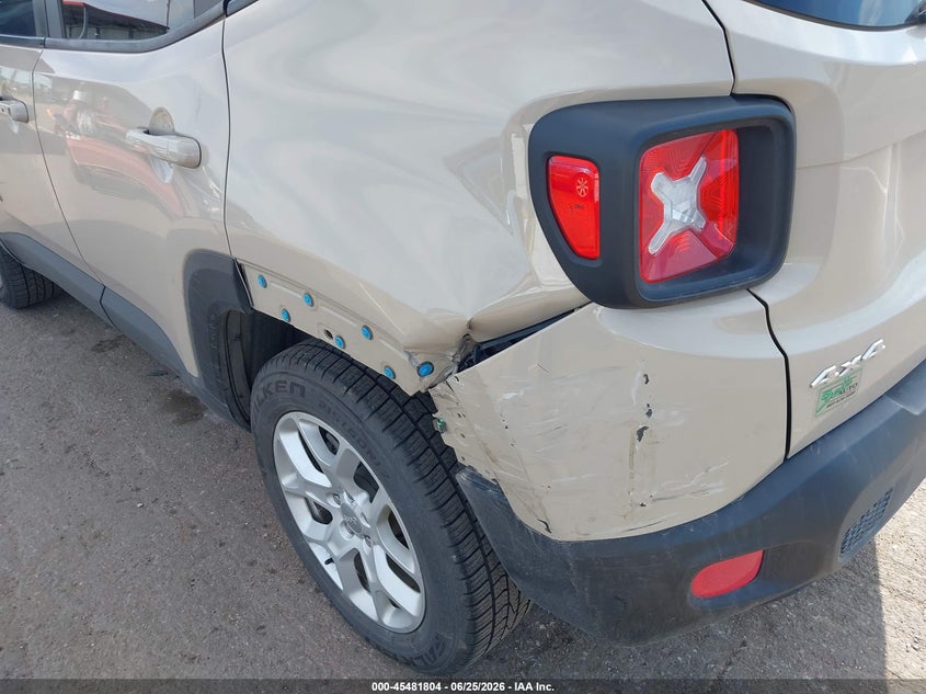 2016 Jeep Renegade VIN ZACCJBBT5GPD07844 IAAI salvage auction — LEFT REAR, Salvage Title, sold $2,175 on 2026-08-04 (photo 6)