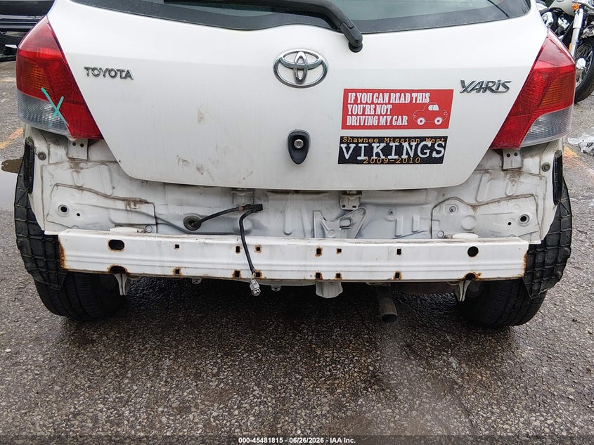 2010 Toyota Yaris VIN JTDKT4K37A5312111 IAAI salvage auction — REAR END, Salvage (Kansas), sold $975 on 2026-07-22 (photo 6)