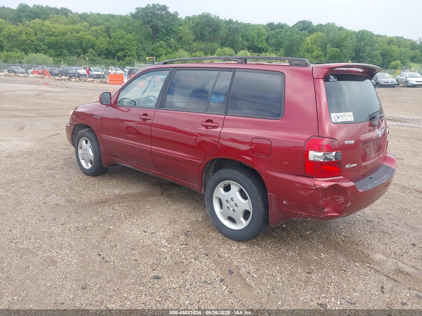2006 Toyota Highlander VIN JTEEP21A960146096 IAAI salvage auction — NORMAL WEAR, Clear (Illinois), sold $925 on 2026-07-09 (photo 3)