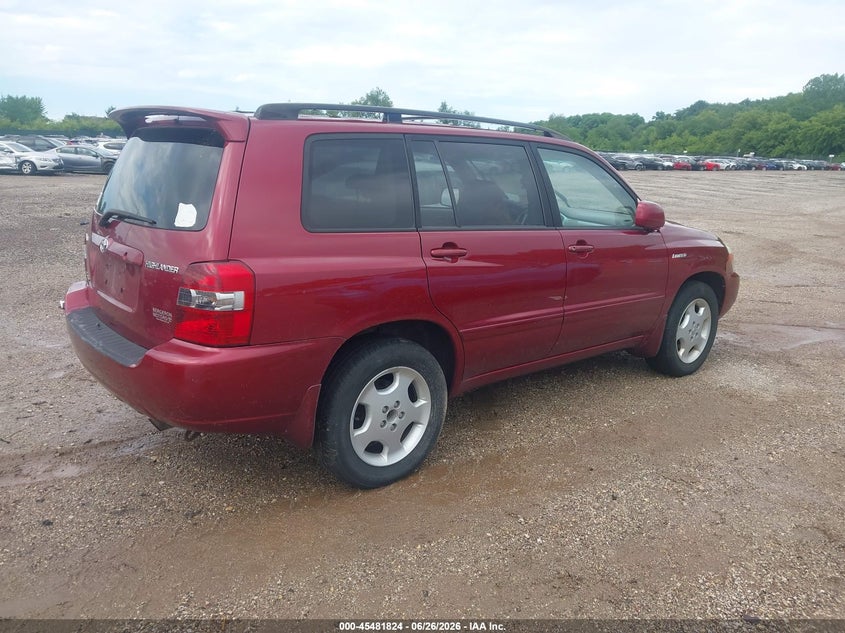 2006 Toyota Highlander VIN JTEEP21A960146096 IAAI salvage auction — NORMAL WEAR, Clear (Illinois), sold $925 on 2026-07-09 (photo 4)