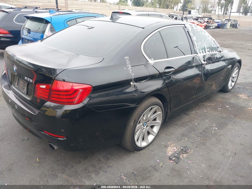 2014 BMW 5er VIN WBA5B1C51ED482634 IAAI salvage auction — SIDE, Salvage Certificate (California), sold $1,050 on 2026-07-10 (photo 4)