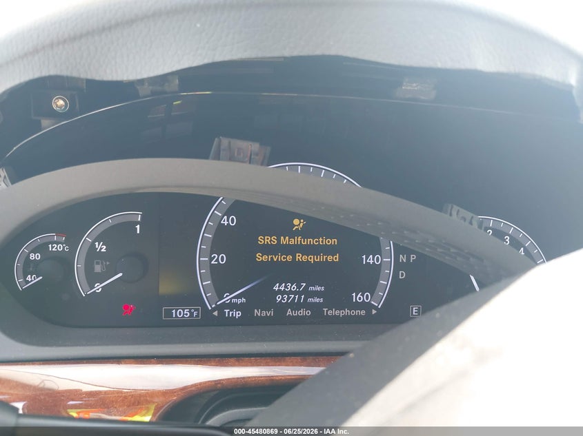 2013 Mercedes-benz S-klasse VIN WDDNG7DB7DA533782 IAAI salvage auction — FRONT END, Rebuildable (Florida), sold $25 on 2026-07-21 (photo 7)