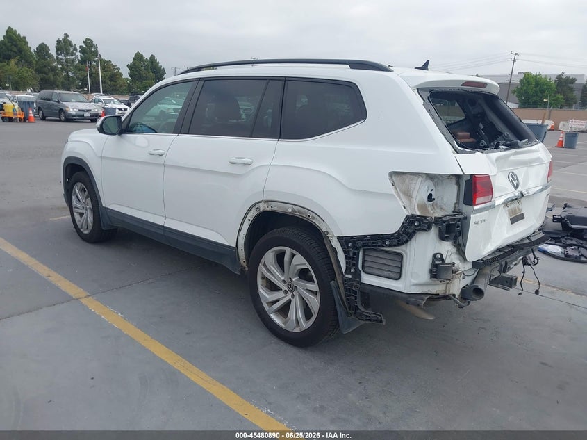 2021 Volkswagen Atlas VIN 1V2HR2CA1MC559777 IAAI salvage auction — REAR END, Salvage (California), sold $7,000 on 2026-07-29 (photo 3)