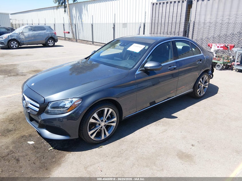 2016 Mercedes-benz C-klasse VIN WDDWF4KB5GR144492 IAAI salvage auction — REAR END, Salvage Title, sold $6,625 on 2026-08-10 (photo 2)