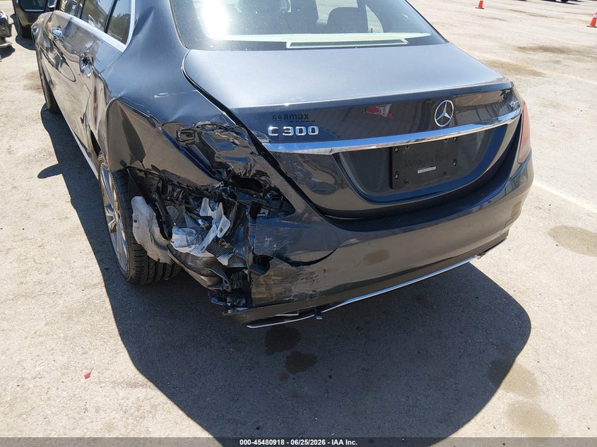 2016 Mercedes-benz C-klasse VIN WDDWF4KB5GR144492 IAAI salvage auction — REAR END, Salvage Title, sold $6,625 on 2026-08-10 (photo 6)