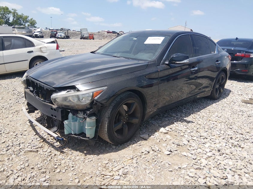 2014 Infiniti Q50 VIN JN1BV7AP3EM673981 IAAI salvage auction — FRONT END, Salvage (Tennessee), sold $925 on 2026-07-10 (photo 2)
