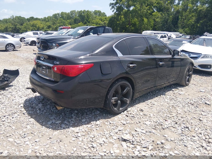 2014 Infiniti Q50 VIN JN1BV7AP3EM673981 IAAI salvage auction — FRONT END, Salvage (Tennessee), sold $925 on 2026-07-10 (photo 4)