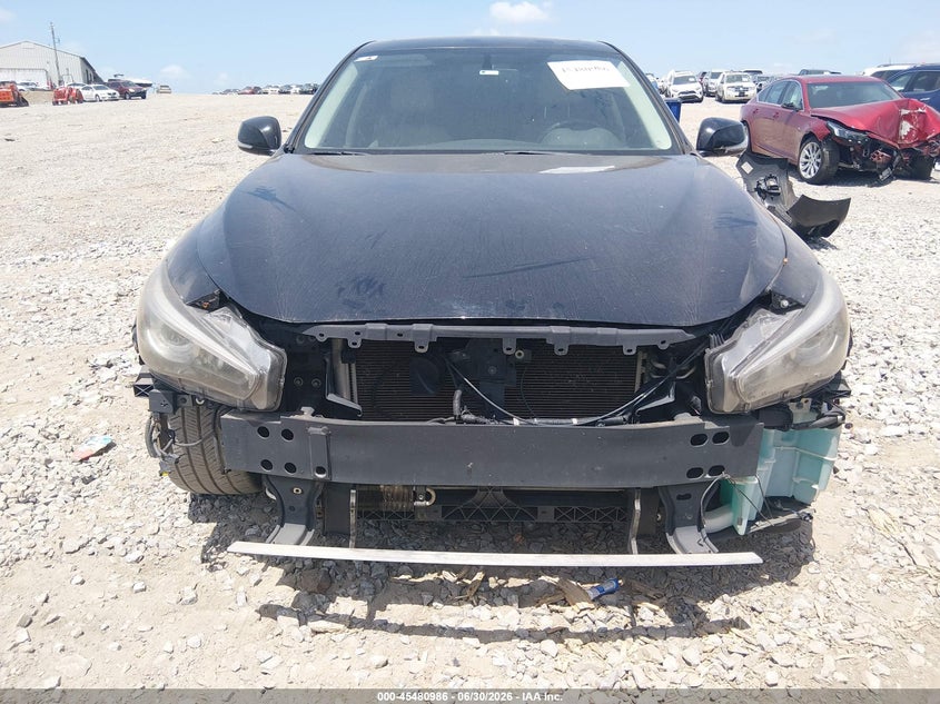 2014 Infiniti Q50 VIN JN1BV7AP3EM673981 IAAI salvage auction — FRONT END, Salvage (Tennessee), sold $925 on 2026-07-10 (photo 6)