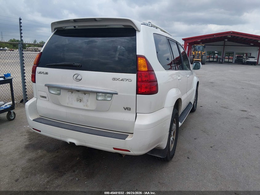 2004 Lexus Gx VIN JTJBT20X240041886 IAAI salvage auction — NORMAL WEAR, Clear (Louisiana), sold $2,450 on 2026-07-06 (photo 4)