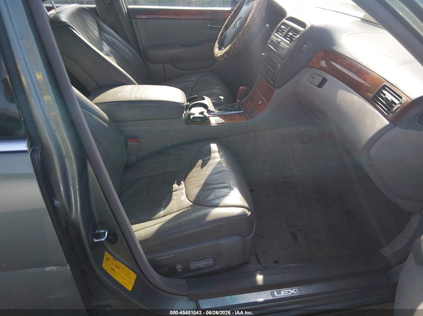 2002 Lexus Ls VIN JTHBN30F520090411 IAAI salvage auction — NORMAL WEAR, Original (Texas), sold $700 on 2026-07-29 (photo 5)