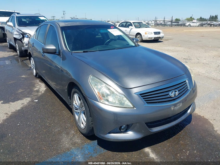 2013 Infiniti G VIN JN1CV6AP2DM719670 IAAI salvage auction — LEFT REAR, Salvage (California), sold $2,475 on 2026-07-15 (photo 1)