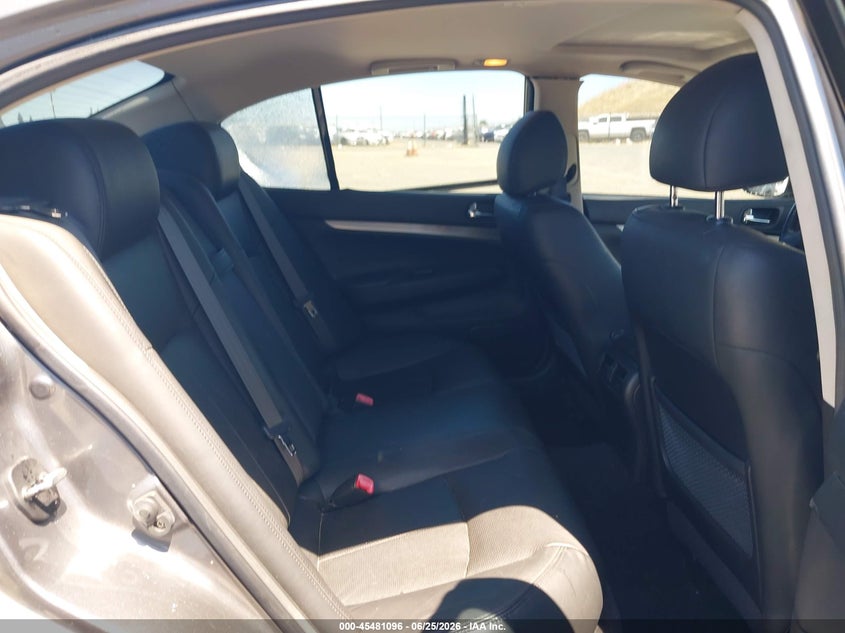 2013 Infiniti G VIN JN1CV6AP2DM719670 IAAI salvage auction — LEFT REAR, Salvage (California), sold $2,475 on 2026-07-15 (photo 8)