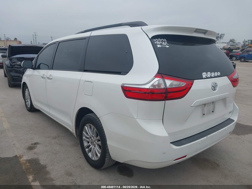 2015 Toyota Sienna VIN 5TDYK3DCXFS649846 IAAI salvage auction — RIGHT FRONT, Salvage (California), sold $5,850 on 2026-07-15 (photo 3)